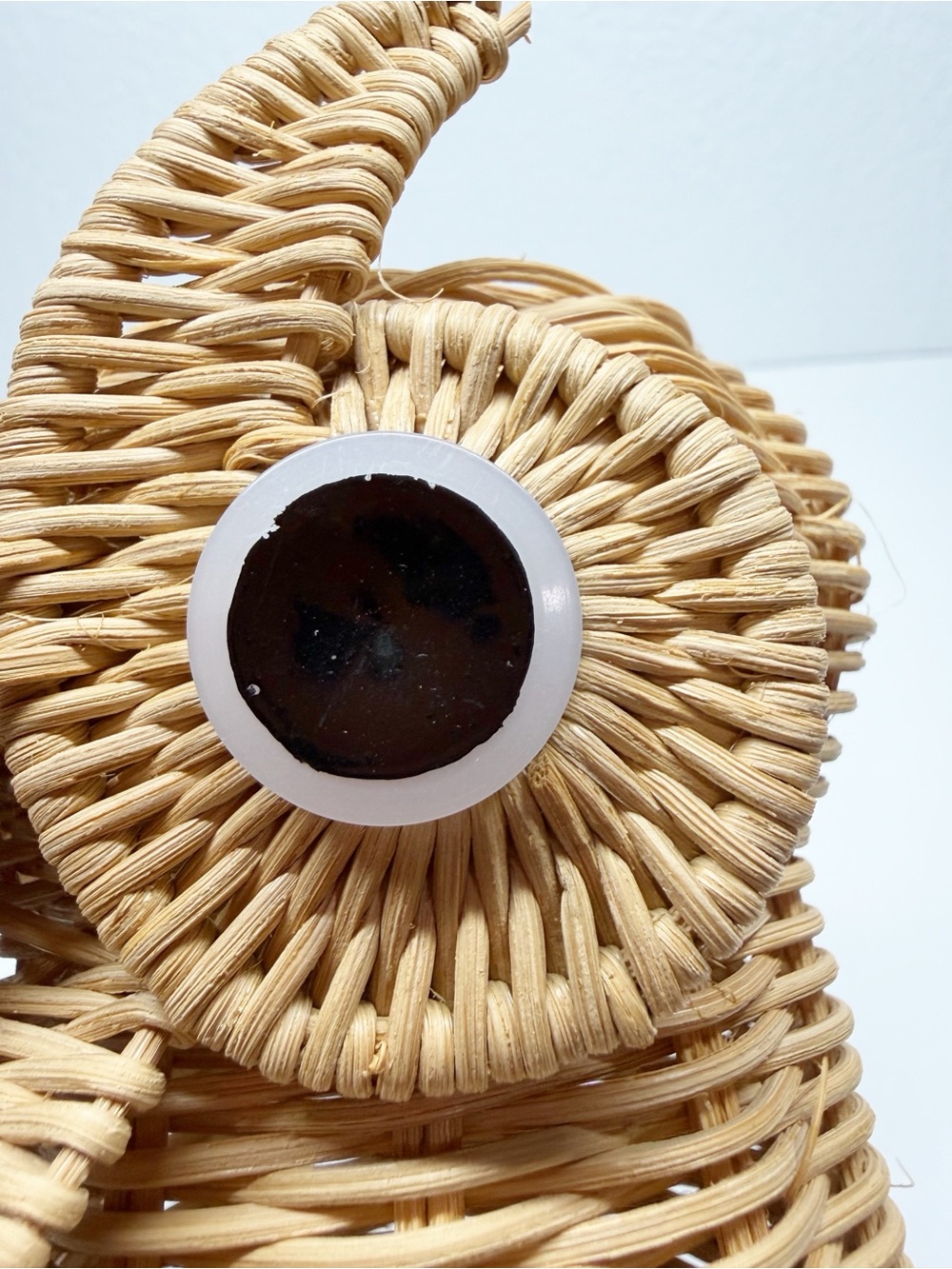 Vintage Wicker Owl Bud Vase Basket - Picture 8 of 9